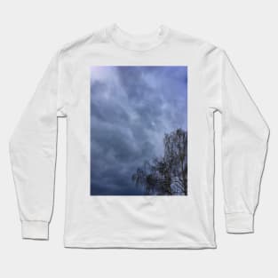 Tree and a Stormy, Cloudy Sky Long Sleeve T-Shirt